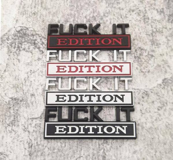 Fuckit Metal Car Sticker Party Party Favor in lega di zinco tailgate badge body foglie Banner1091508