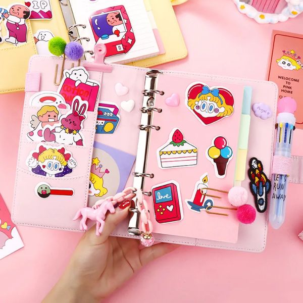 Notizbücher 2022 Kawaii Jährliches Tagebuch Weekly Planer monatlicher Daily Planer Organizer Paper Notebook A6 Cute Stickers Büro Begebene Agenden