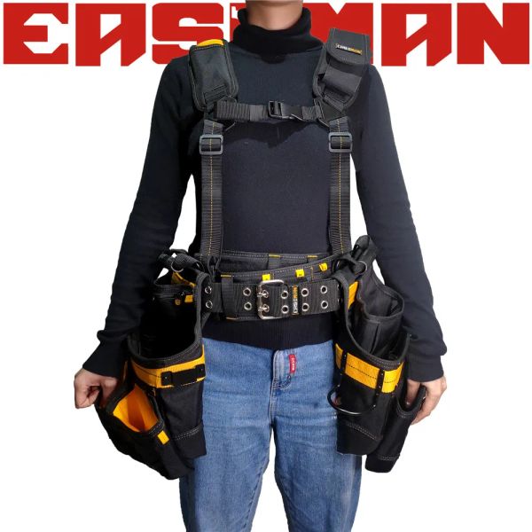 Easeman Professional Pesado Tool Belt Saco de bolsa conjunto de ferramentas Bolsa Armazenamento de hardware para ferramentas de eletricista Presente de Woodworking Man