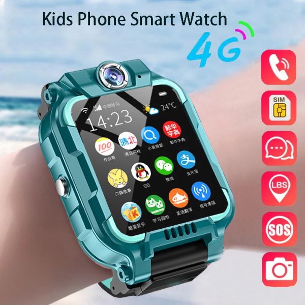 Orologi Smart Watch Kids Kids Chiama Messaggio vocale Smartwatch impermeabile per bambini Remote Control Photo Orologio Lighting