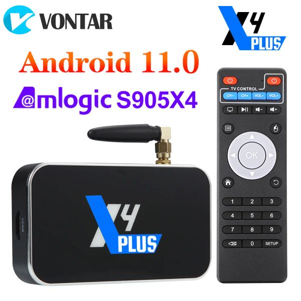 Box Ugoos X4 Plus TV Box Android 11 AMLOGIC S905X4 LPDDR4 4GB RAM 64 GB Supporto AV1 HDR 1000M BT OTT 4K TVBox X4 Pro 4GB 32GB Player