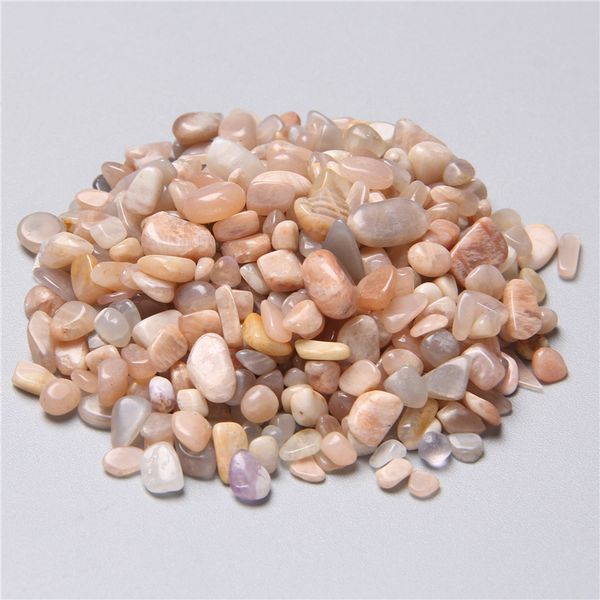 Großhandel Natural Sunstone Stones Kies 5-8mm Mineralproben Heilungssteinchips JASPS für Aquariumstein Home Dekoration