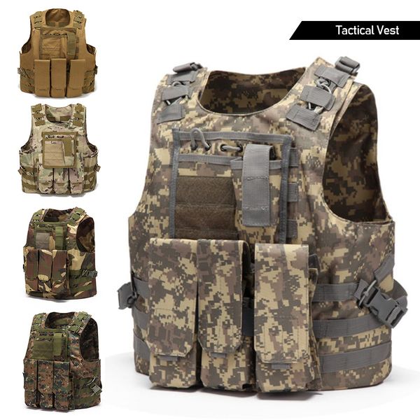 Tactical Gear Plate Transtring Vest Militar Hunting Paintball Equipment Outdoor Airsoft Combat Body Armour Molle Assault CS coletes