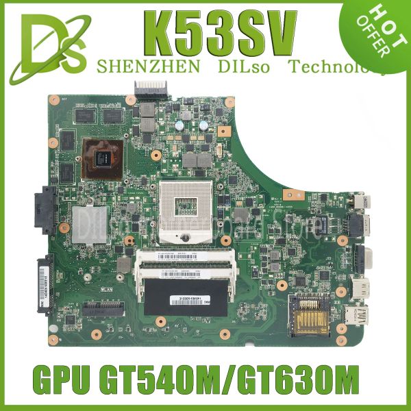 Plante -mãe Kefu K53SV PrainBoard para ASUS K53SM K53S A53S X53S P53S K53SJ K53SC Laptop Motherboard GT630M/GT540M/GT520M1G/2G 100% Trabalhando