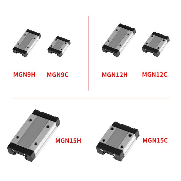 3D -Druckerteile MGN9C/9H MGN12H/12C Mini Linear Guide Rail Schlieb MGN -Wagen für 3D -Drucker CNC -Lasergravurmaschine
