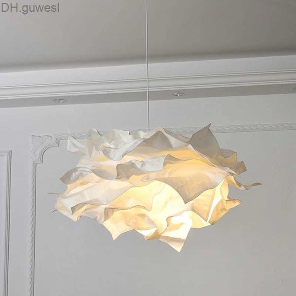 Kolye lambaları Restoran ve kumaş mağaza aydınlatması için el yapımı DIY avizesi beyaz kağıt tavan e27 yq240410