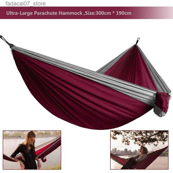 Hammocks Super Light Light Light Parachute Hammock Camping Survival Garden Hunting Leisure Hamac Travel Twin Hamak Ramacq