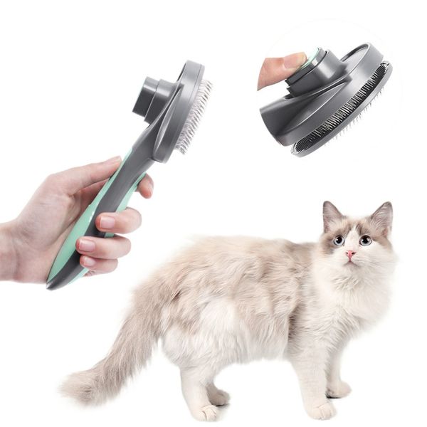 Remoção de pêlos de gato de animais de estimação Brincho de cachorro de cachorro Removedor de cachorro Bath Bath DeShedding Tool Cats Rabbit Combs Limpando Cabelo Clipper Supplies