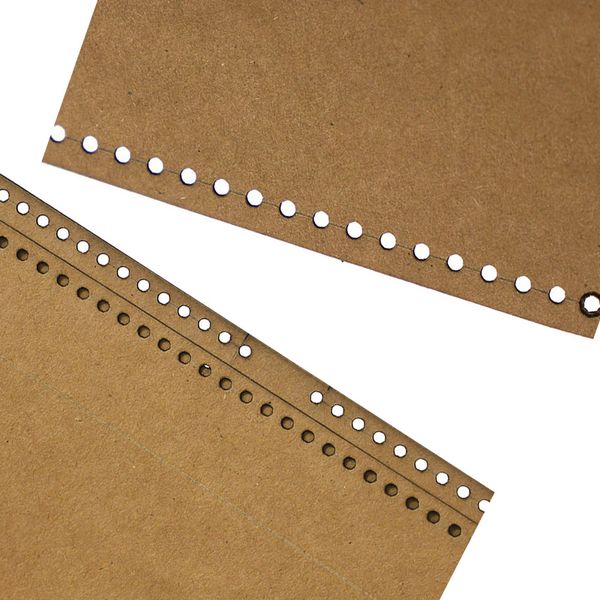 Lederhandwerkspersönlichkeitsumhängetaschen Handtasche Crossbody -Tasche Nähmuster Hartes Kraftpapier und Acryl -DIY -Vorlage 19cm*16 cm