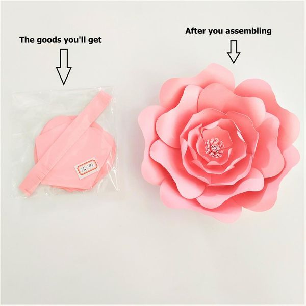 DIY Giant Paper Flower Большая роза для дизайна интерьера свадебные фоны украшения бумаги