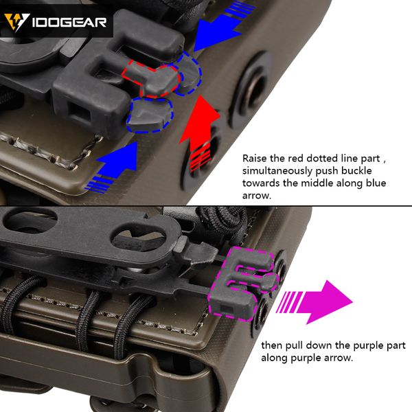 Idogear 5,56 mm 7,62 mm MOLLE Pistol Mag Tactical Caricine Casina Fasci FastMag Black Dark Earth