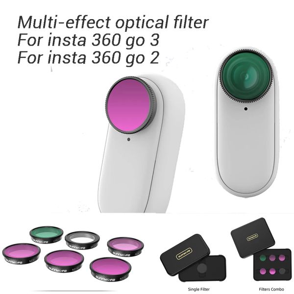 Acessórios para Insta360 GO 3 Acessórios Lens filtro nd Cpl McUv ND Filtros combinados definidos para Insta360 Go 2 Acessórios de câmera de ação