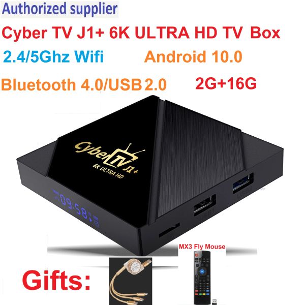 Box Global Fiber Cyber TV J1 Plus 6K Smart TV Box Cybertv J1+ TV Box Hot Sale em HK TW Singapore Malaysia Japão Coréia EUA Canadá