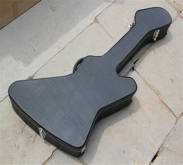 Factory Custom Black Electric Guitar Hardcasebag para a forma incomum guitarcan pode ser personalizada Inside8173929