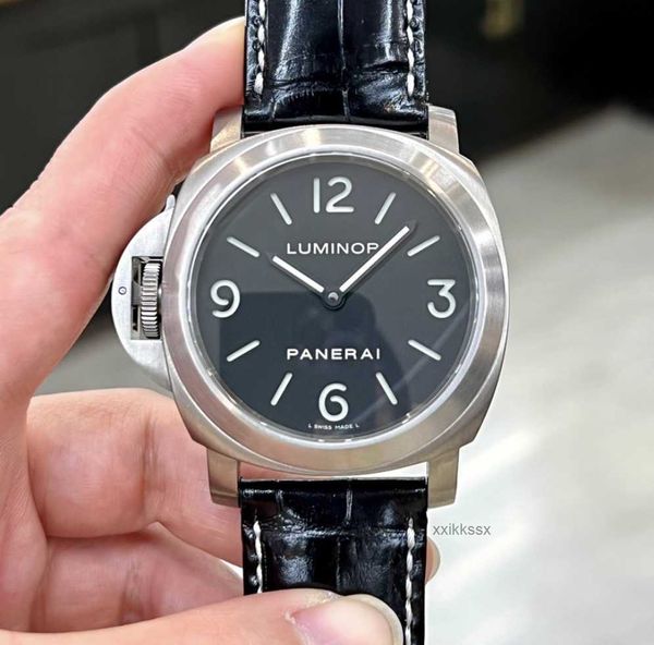 Мужские часы подарок Panerrais Temperament Watch Sapphire Mirror Swiss Automatic Размер 44 -мм ремня кожи с оригинальной игольной пряжкой Mky0