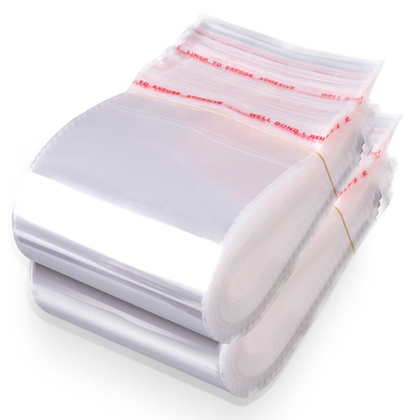 100 pezzi trasparenti sacche di plastica OPP Clear Accessori auto -sigillanti Accessori per imballaggio per le pacchetti regalo ricospiti
