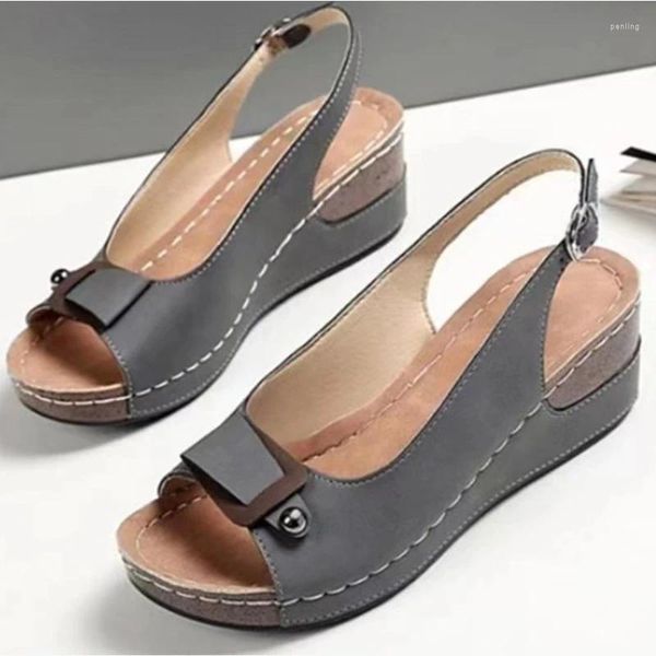 Sandali Pok tallone femminile e pantofole 2024 Summer Fashion Roman Open Beach Shoes Design Sensation Zapatos Mujer