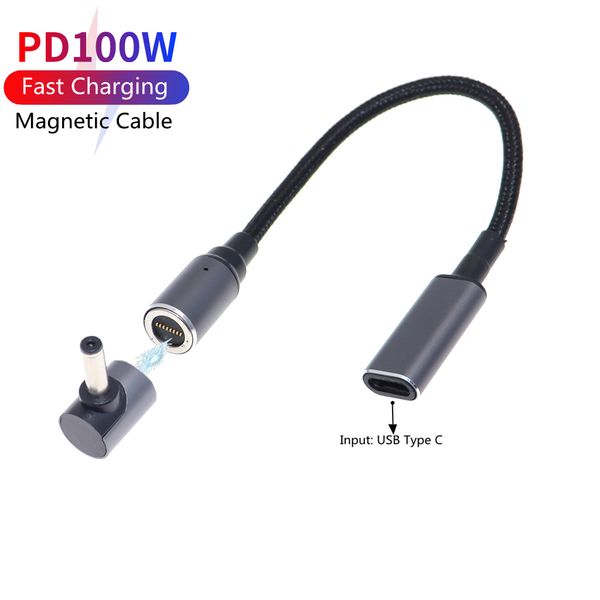 USB C PD до 4,0x1,35 мм Адаптер заглушки 100 Вт тип C Магнитный кабельный шнур типа C для ASUS Zenbook UX21A UX31A UX32A UX32V UX32VD