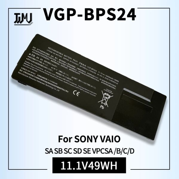Piller VGPBPS24 BPL24 BPSC24 Dizüstü Bilgisayar Pil 4400mAH Sony Vaio SA SB SC SD VPCSA VPCSD Defter OEM Fabrikası 11.1V 49Wh için Değiştirme