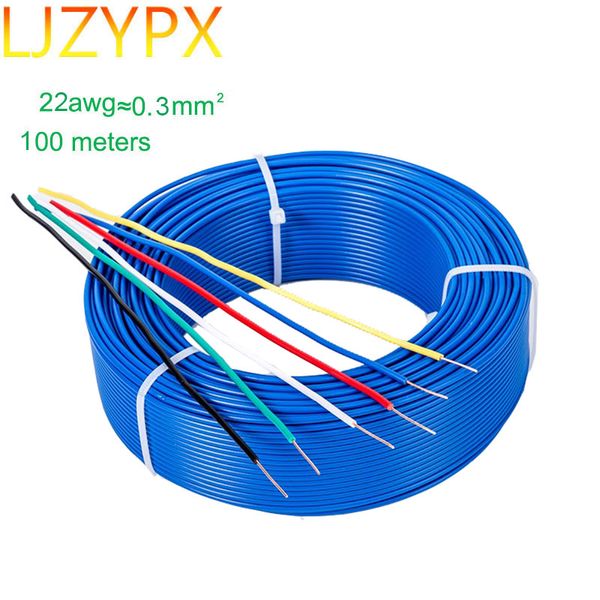 Cabo de cobre de cobre enlatado de 100m/rolo 22awg soldado de solda única pão de pão de pão de pão jumper ok soldando fio elétrico DIY fio