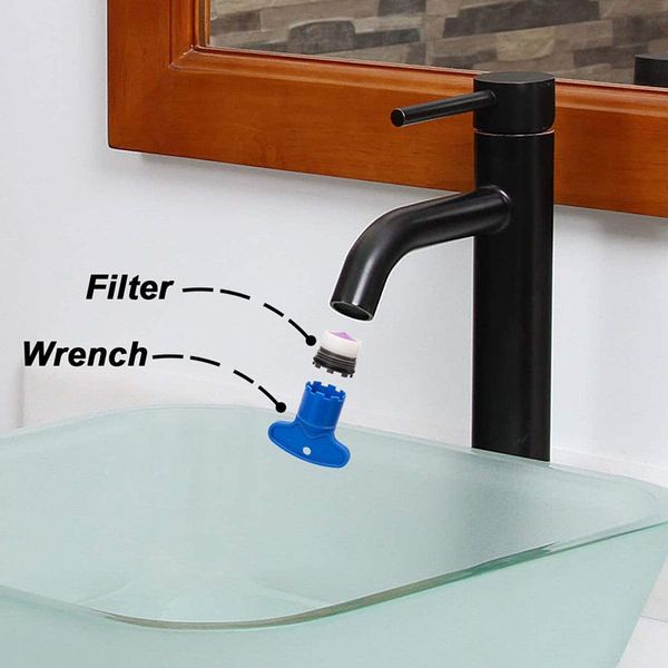 Wassersparung Tap Tap Bleier Wasserhahn Blase Reparatur Ersatzwerkzeug Schlüsselschlüssel für Badezimmer Küchenbecken Wasserhahn Filterzubehör
