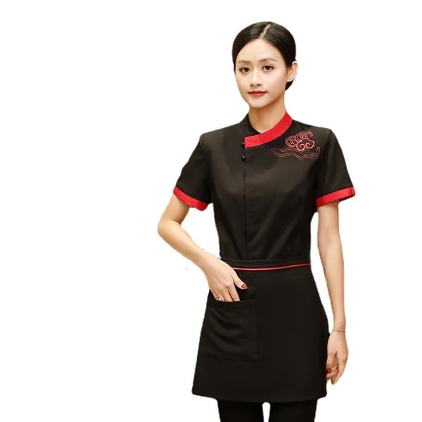 Hotel Waither Uniform Men e mulheres Manga curta uniformes de trabalho Hotel Restaurant Chef Chef Chef Style Work Geral