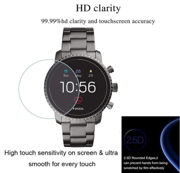 Круглые часы All Size Deamed Glass Diage Diameter 34 35 36 38 39 40 42 45 46 мм экрана для Smart Watch