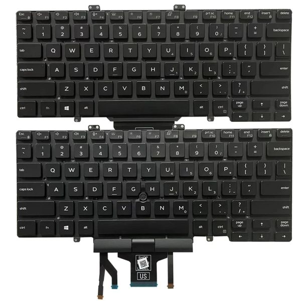 Teclados novos teclados de laptop dos EUA para Dell Latitude 5400 5401 5410 5411 SN7282 0RN86F 03J9FC SEM Frame com/sem palito