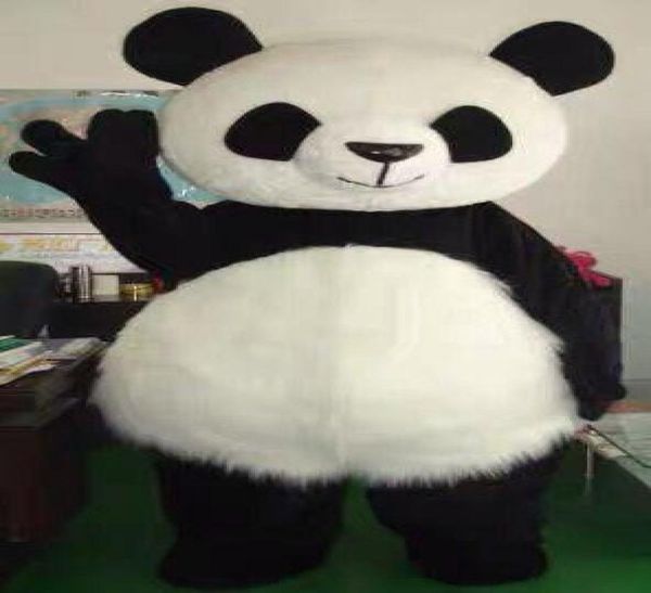 Novo vestido de fantasia de traje de fantasia de mascote de panda de casamento tamanho adulto 18030026250433