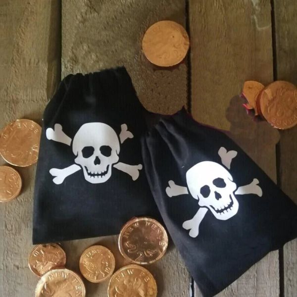 5pcs Skull Candy Gift Bags Pirate Adventure