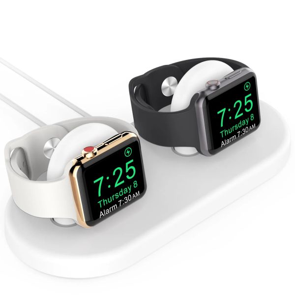 Двойная зарядная дока ABS для Apple Watch Series 6/SE/5/4/3/2/1 для Apple Watch Dual-Head Зарядка.