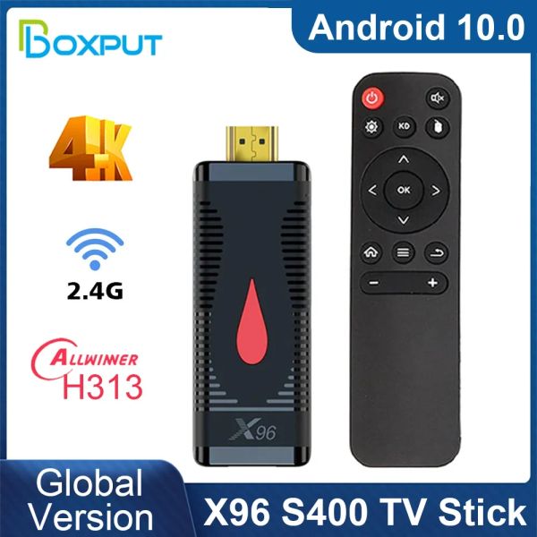 Box TV Stick X96 S400 Allwinner H313 X96S400 Android 10.0 Smart TV Box 4K 2.4g WiFi Set Top Box Media Player