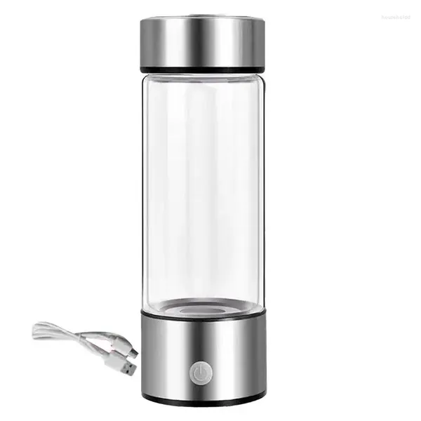 Wasserflaschen Wasserstoffflasche USB -Gebardrern Generator Glass Titan -Qualitätsfilter tragbar für das Fahrradfitness