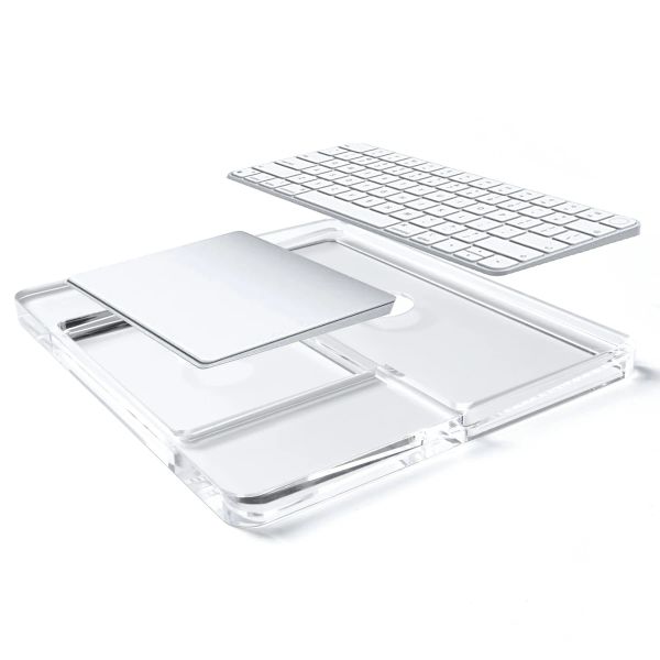 Accessoires Handgelenk Ruhe für iMac 2023 Magic Trackpad 2/3 Tastatur mit Touch ID numerische Acrylständer Station Transparent Kristallpolstere Halterung