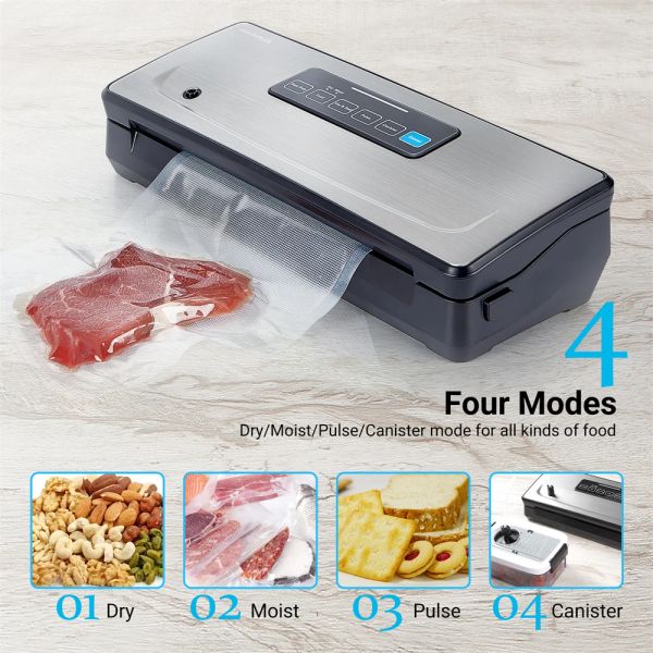 Inkbird Ink-VS02 Automatico Sembro Sigillatore Sigillatore Cibo SOUS Vide Food Saver Secuum Seal Sealer Machine 8x Fresimo di cibo più lungo