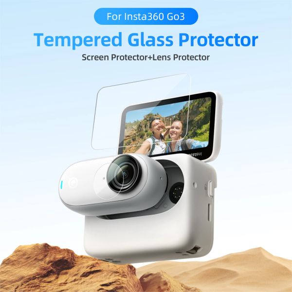 Accessoires Telesin Protective Tempered Glass für Insta360 Go 3 Kamera Beschützer Film Bildschirmlinse Film für Insta360 Go 3 Kameratikernzubehör