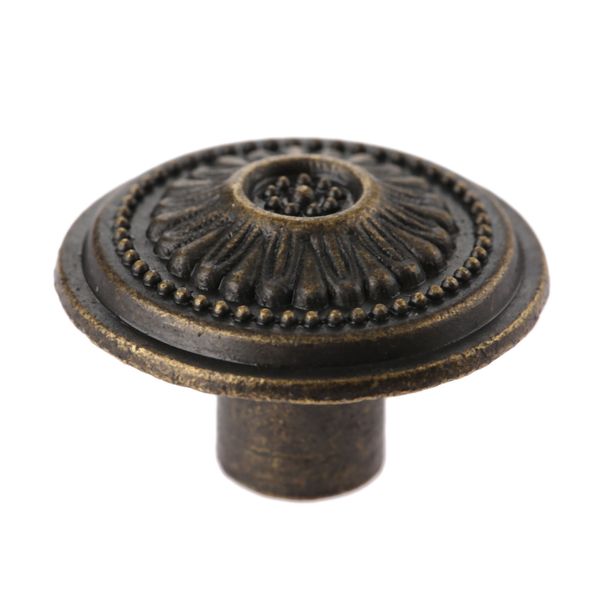 2pcs ou 1pc Daisy Knob Sun Flower Pull Pull Antique Bronze Manuse