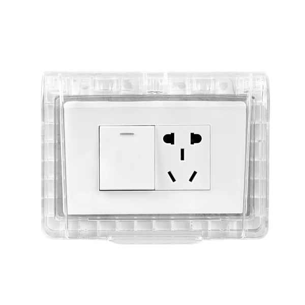 Selbstkleber wasserdichtes Kasten 118 Typ Universal Transparent Switch Sockel Staubabdeckung Badezimmer Küchenbuchse Spritzproof Kiste