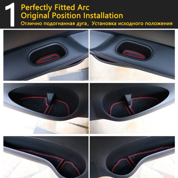 Anti-Slip-Tür-Groove-Matte für Chery Tiggo FL T11 2012 2012 2013 2014 2015 Gate Slot Pad Nicht-Schlupf-Tassen-Matten Styling Accessoires