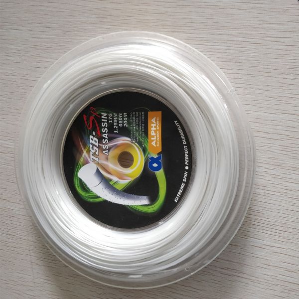 Alpha Tennisschläger String 200m Rollen Extreme Spin -Assassine 1,25 mm rund Perfect Durability Tennis Machine Stringkugel NET