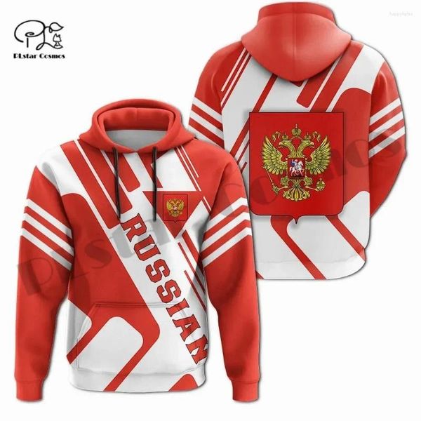 Мужские толстовки PLSTAR COSMOS 3DPRINT EST ROSSIA FLAG CANITRY ART Уникальные унисекс мужчина/женщины Hrajuku Streetwear Стопсея/Zip/Sweathirt -3