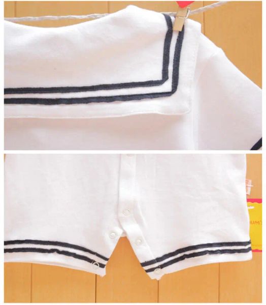 Roupa de menino para bebês marinheiro marinho estilo ventos de vento curto trajes de traje de traje de roupa de traje de verão de roupas de verão para 4-18 meses