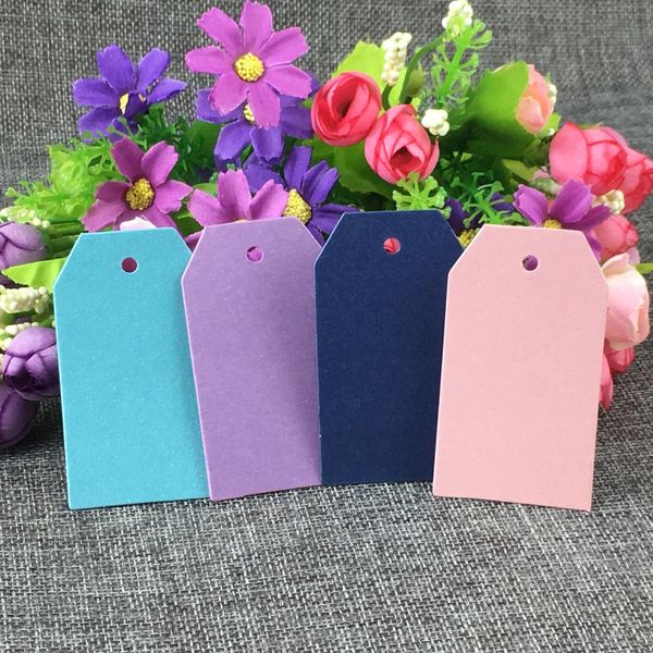 sieben Farbe 7*4cm leere Papier -Tags/Geschenkhänge -Tag/handgefertigte Produktdekoration/kleine Hangkarte