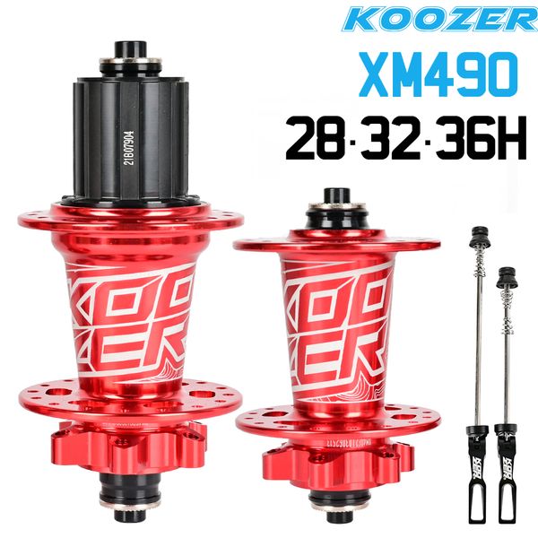 Koozer XM490 Hubs, герметизированные подшипники MTB горного велосипеда, QR Thru 28 32 36 отверстия диско -тормозные велосипедные ступицы для K7 HG SX NX XD MS 12S