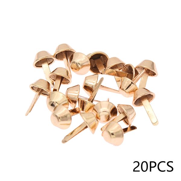 20pcs 12mm Metal Decorativo Rivadas unhas para bolsa de bolsa de bolsa de calça de balde para unhas para vestuário de vestuário Diy carteira de cinto de couro artesanal