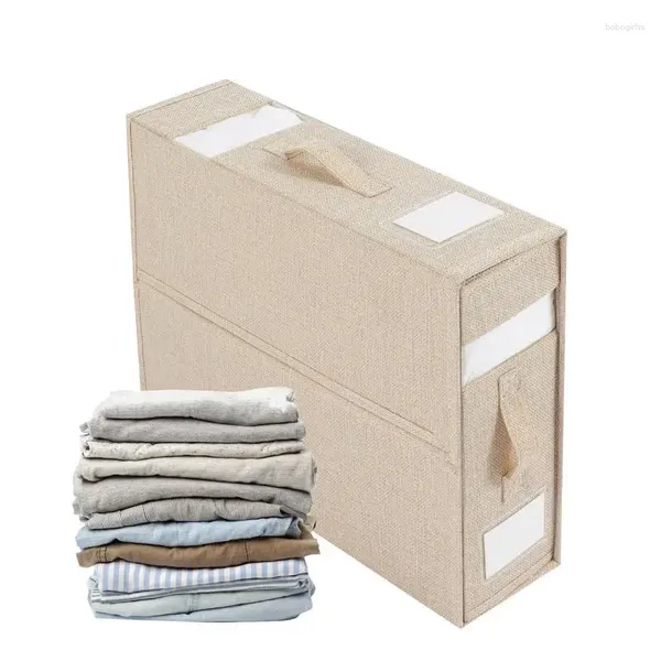 Bolsas de armazenamento Lençol de cama de cama de roupa de cama Conjunto para manta colcha a fronha de linho de linho de linho com 2 janelas visuais