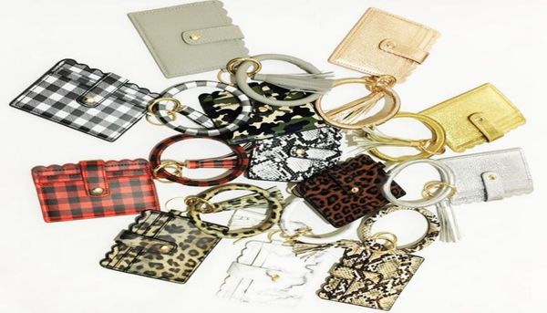 Wristlet Card Bags Quastel Bangle Keychain PU Lederarmbänder Schlüsselbund Hanging Kartenträger Beutel Frauen Mädchen Weihnachten Schmuck 51929810