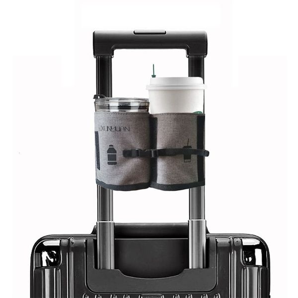 Bolsa Acessórios para peças Magago Travel Cup Holder Portable Drink Bag Caddy Hold Hold Two Coffee Caneks Roll On Sayles Lides Traveler AC293T