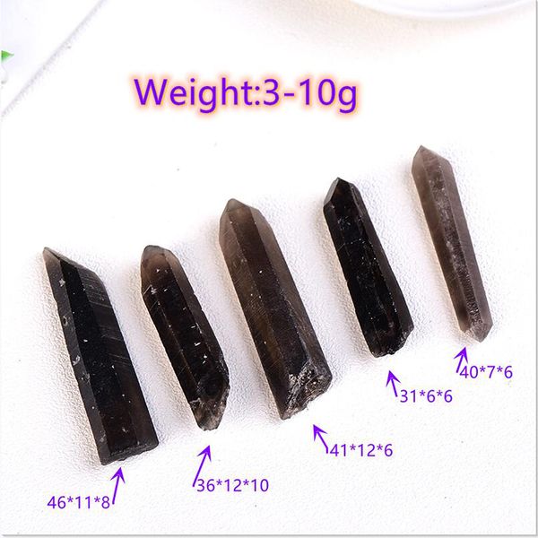 1pc naturale naturale fumoso Lemurian Quarzo Crystal Pietra ruvida Rugh Esemple Quarzo Cristalli di quarzo Ardata Reiki Minerale Decorazione della casa minerale Reiki