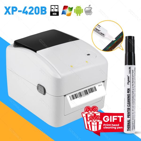 Yazıcılar XP420B Bluetooth WiFi USB Nakliye Etiketi Termal Yazıcı A6 Boyut Waybill AWB Baskı QR Kodu PC ve iOS Android